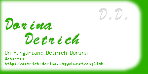 dorina detrich business card